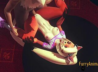 Uncensored hentai featuring big ass and crossdressing in furry outfit
