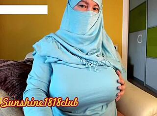 Masturbating arab bird in muslim hijab mountainous jugs online cam deal recording november 17th